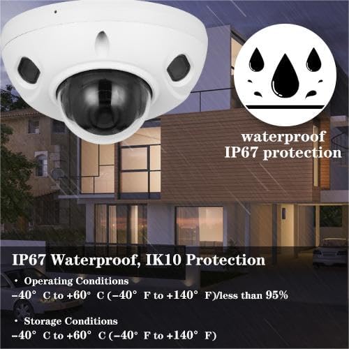 5MP 1/2.7" CMOS Starlight AI IR Fixed Focal Mini Smart IP POE Camera,SMD 4.0, AI SSA,IP67 Weatherproof