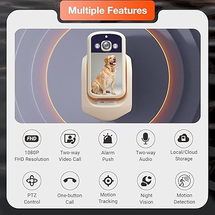 HD 1080P WiFi Camera MINI Smart Life Video Smart Camera One Click Call Two-way Voice Intercom 360° For Home Bedroom Night Vision