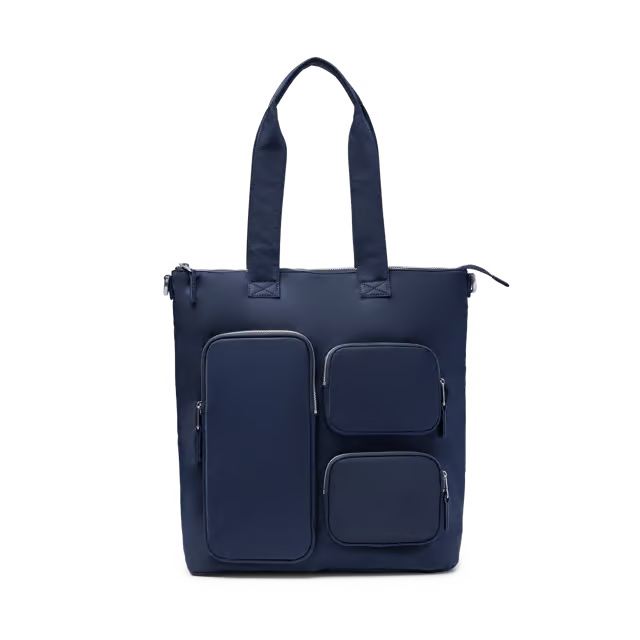 25L Lightweight Structured Nylon Vertical Tote Bag with 16-inch Laptop Pocket