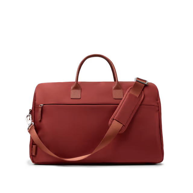Clamshell Split Carry-On Weekender Bag with 15" Laptop Sleeve & Luggage Pass-Through Band