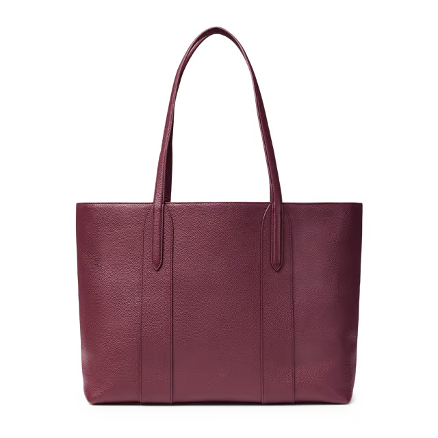 22L Full Grain Pebbled Leather Large Tote with 16-inch Laptop Slot