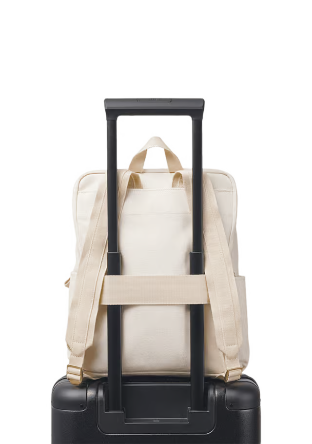 18L TPU-Coated Cotton Bucket-Style Daily Backpack with 16-inch Laptop Slot & Luggage Sleeve
