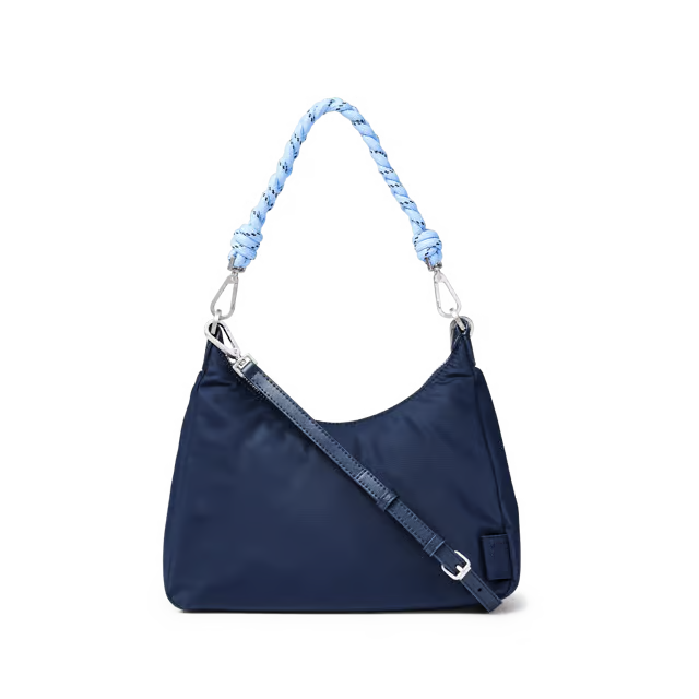 5L Nylon Hobo Top Handle Bag, Two Carry Styles