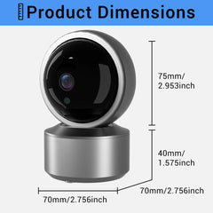 5MP WiFi Baby Monitor Security Camera,  355° PTZ Auto Tracking, IR Night Vision, 2-Way Audio Indoor IP Cam