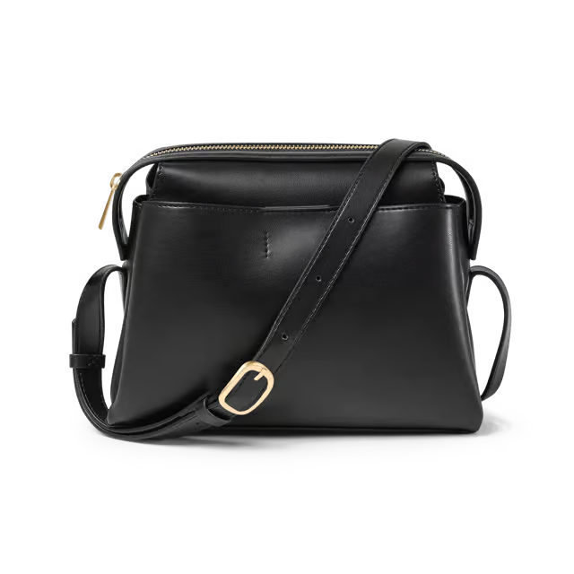 7L Soft Faux Leather Crossbody Bag with Standing Base