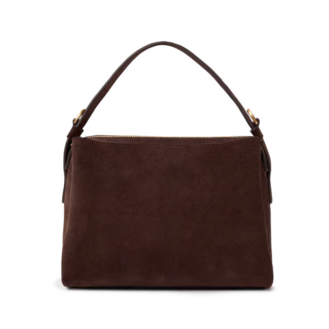 7L Soft Cowhide Suede Crossbody Bag with Dual Carry Ways